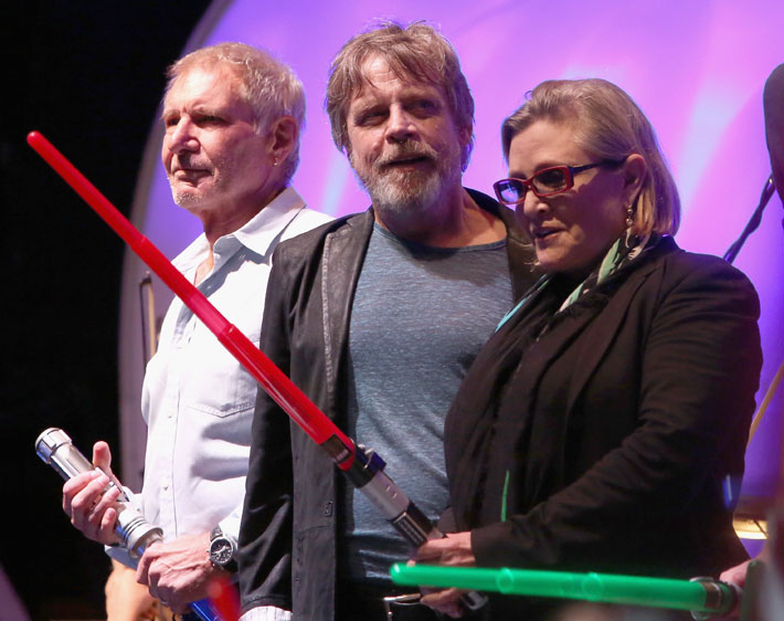 Star Wars Comic-Con Cast - Harrison Ford, Mark Hamill, Carrie Fisher