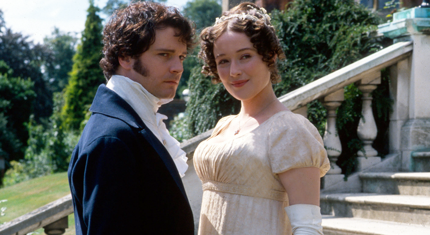 Colin Firth (Mr. Darcy) and Jennifer Ehle (Elizabeth Bennet) in Pride and Prejudice