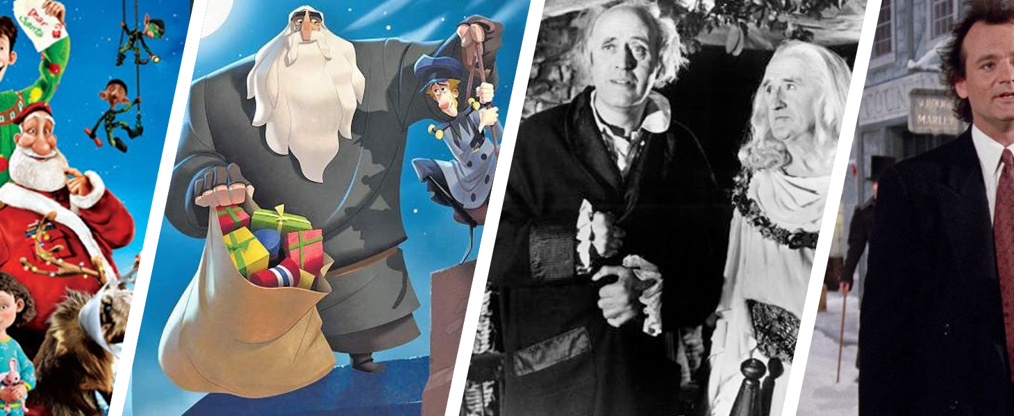 Arthur Christmas, Klaus, A Christmas Carol, Scrooged