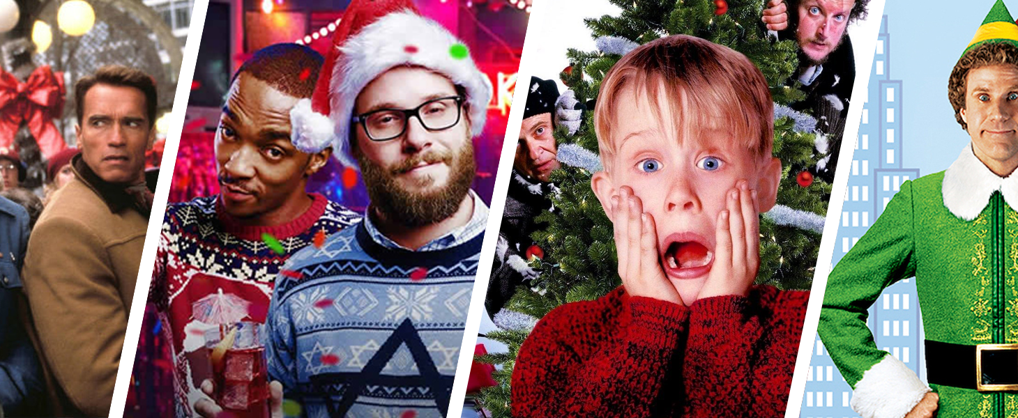 JIngle All the Way, Night Before, Home Alone, and Elf