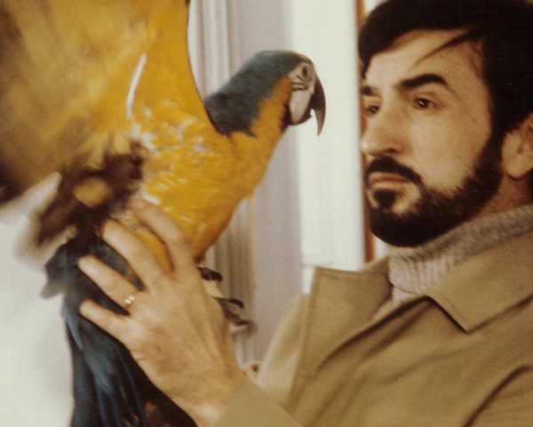 Jean-Claude Carrière with parrot