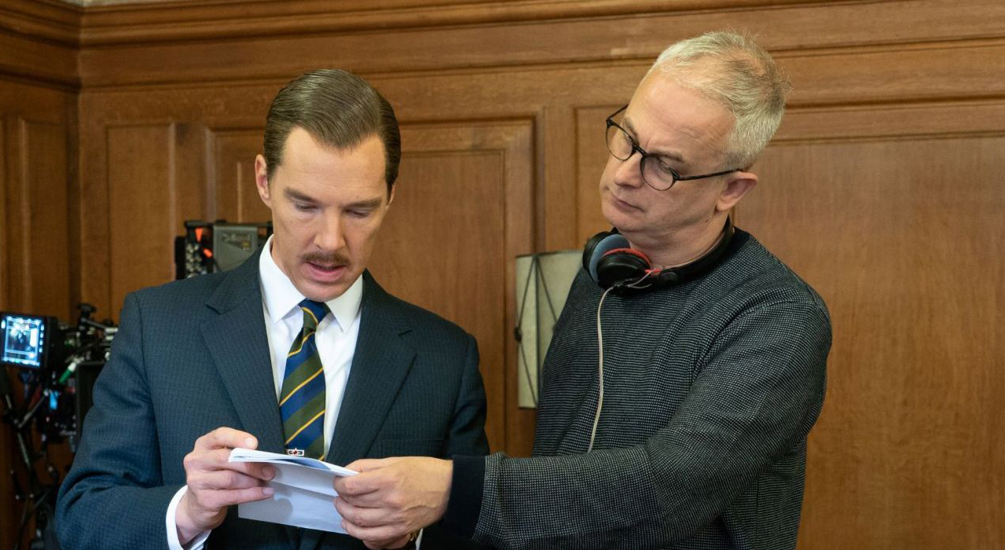 Dominic Cooke and Benedict Cumberbatch on the set of The Courier