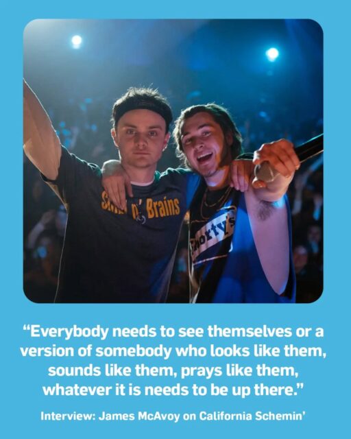 What does it mean to see and hear yourself represented on screen?

In his feature directorial debut, California Schemin’, James McAvoy tells the true story of Scottish rappers Silibil N’ Brains, who found success by pretending to be American. In this interview with That Shelf, McAvoy discusses the importance of staying true to the Scottish identity at the heart of the film, bringing the duo’s story to life, and why everyone deserves to see their own experiences reflected in cinema.

📝 Full interview by Pat Mullen now up on That Shelf (and at the link in our bio).