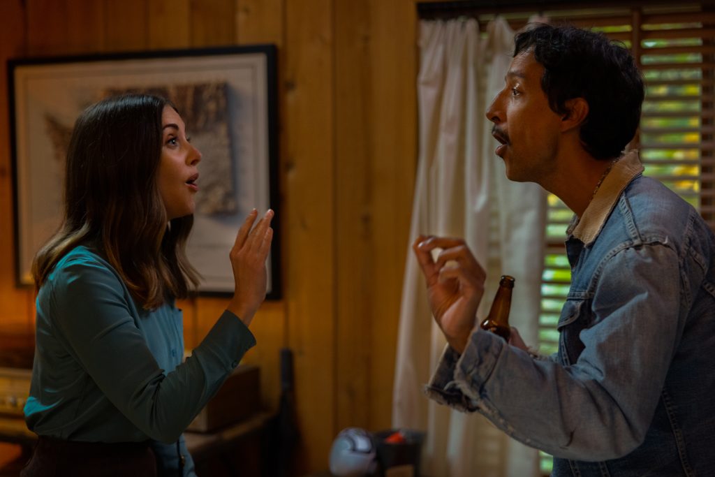 Alison Brie and Danny Pudi in Somebody I Used to Know
