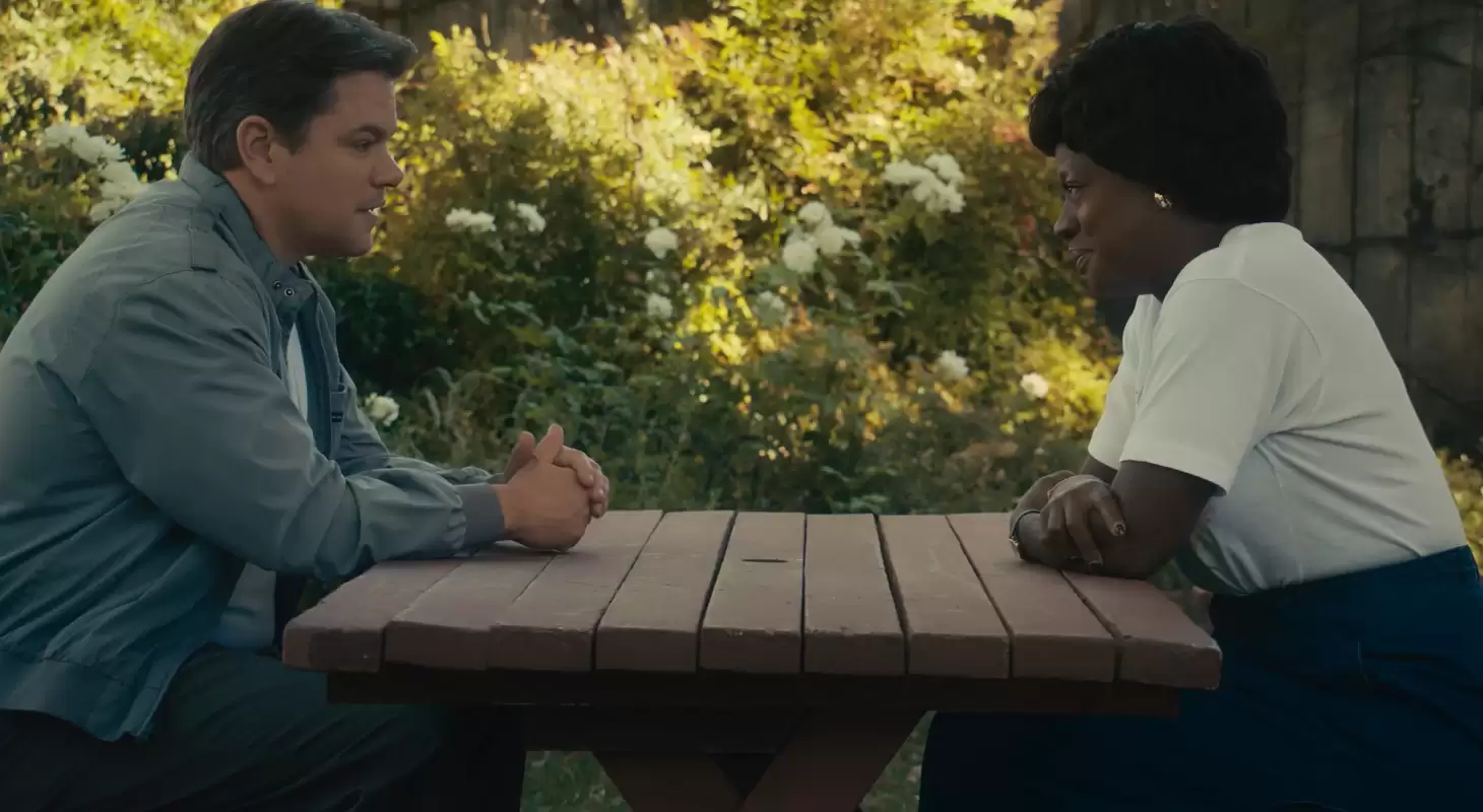Matt Damon and Viola Davis in Air