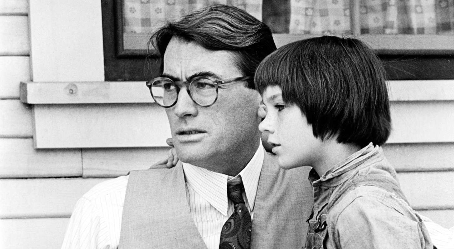 Gregory Peck (L) as Atticus Finch