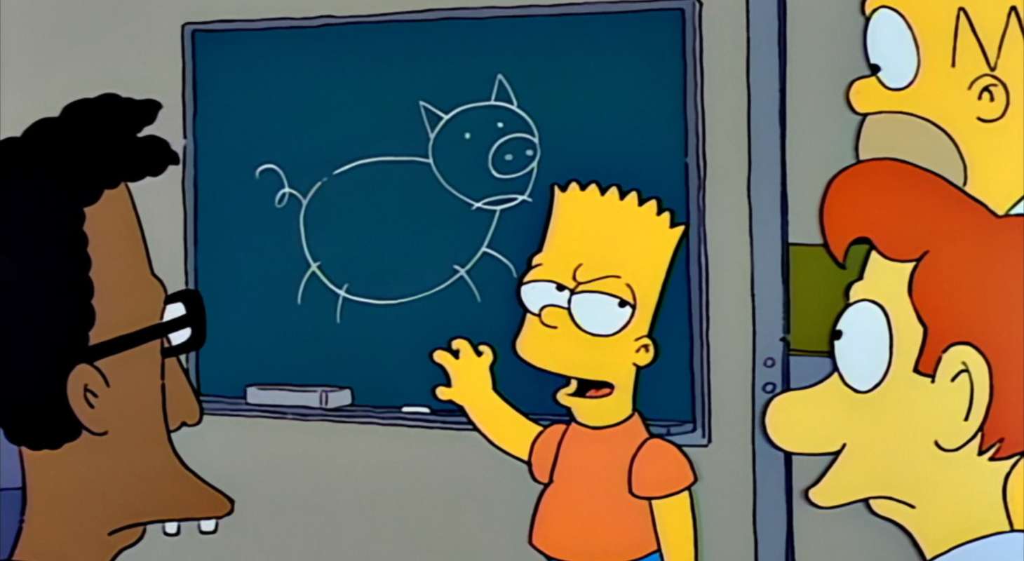 Jaws in "Homer Goes to College," The Simpsons