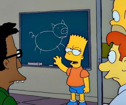 Jaws in "Homer Goes to College," The Simpsons