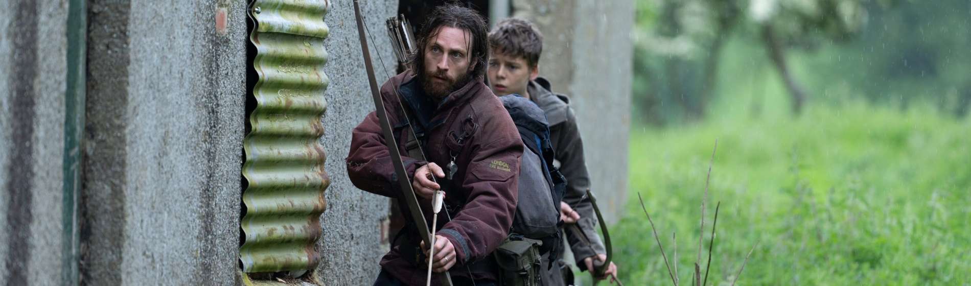 Aaron Taylor-Johnson and Alfie Williams in Danny Boyle and Alex Garland's 28 Years Later