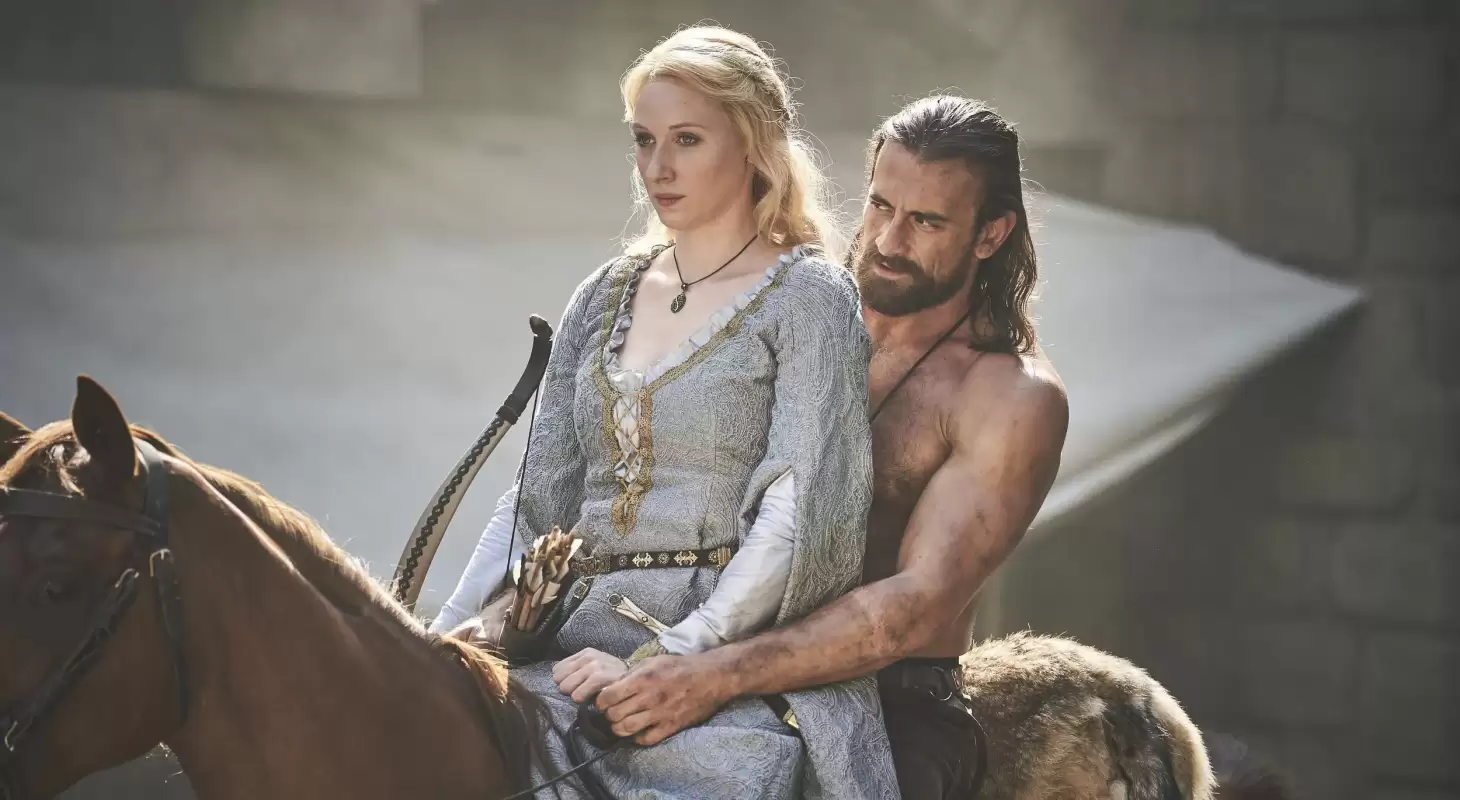Gellért L. Kádár as John Hunyadi and Vivien Rujder as Elizabeth Szilágyi in Rise of the Raven