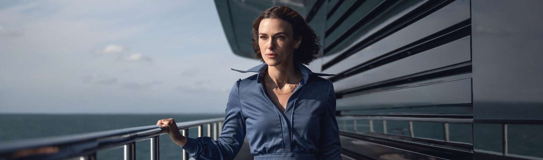 Keira Knightley as Lo in The Woman in Cabin 10.