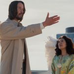 Keanu Reeves as Gabriel and Sandra Oh as Martha in Good Fortune