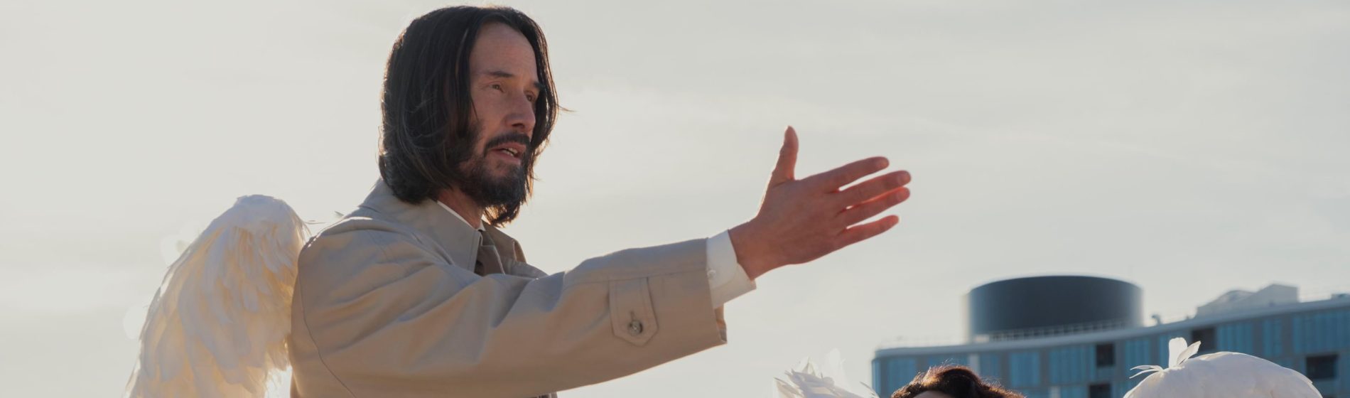 Keanu Reeves as Gabriel and Sandra Oh as Martha in Good Fortune