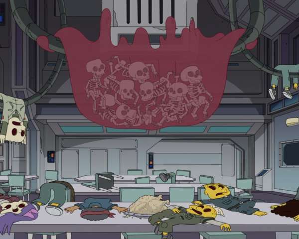 A parody of Alien in Thanksgiving of Horror, The Simpsons