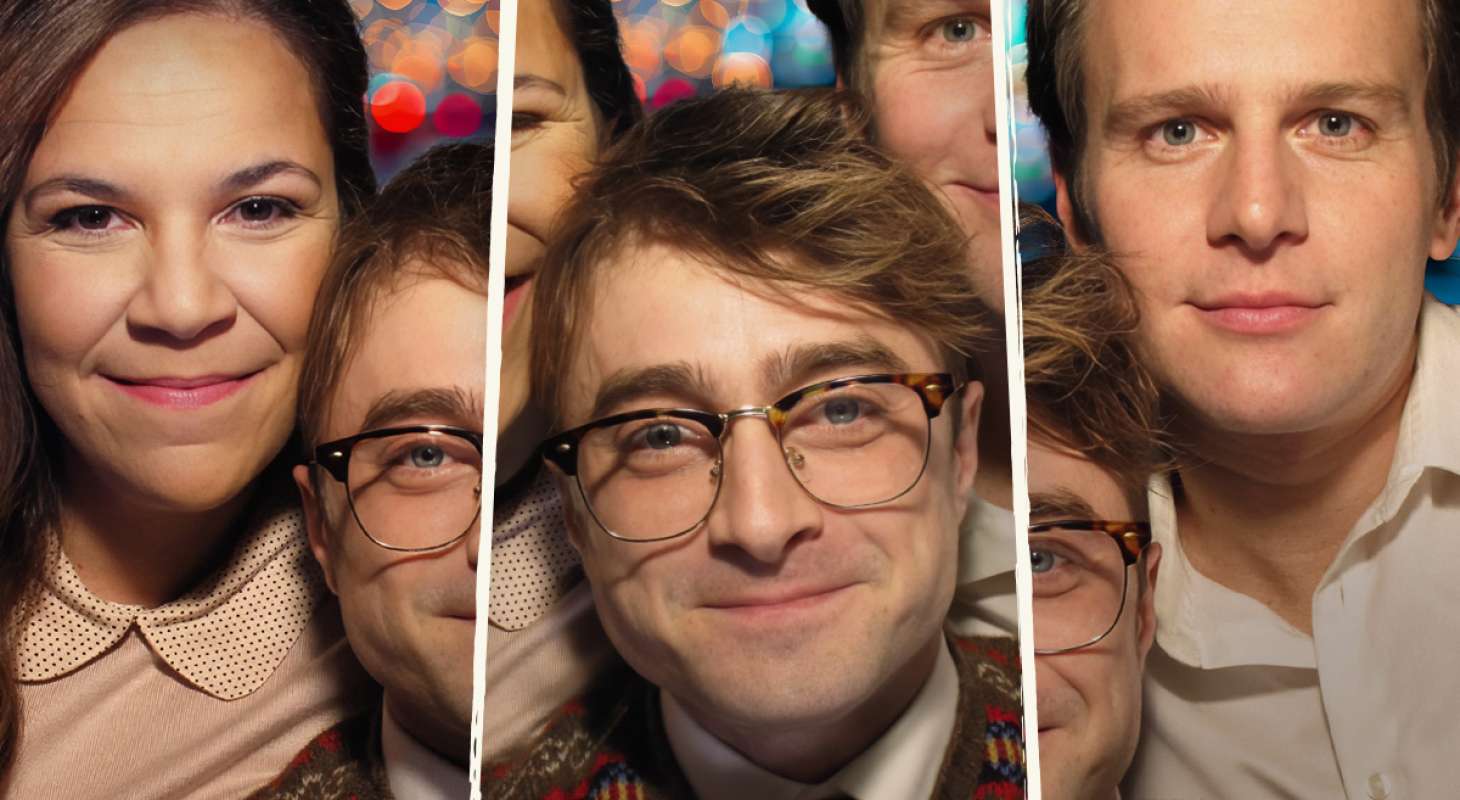 Lindsay Mendez, Daniel Radcliffe, and Jonathan Groff in MERRILY WE ROLL ALONG