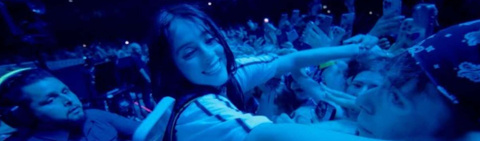Billie Eilish and fans in a scene from HIT ME HARD AND SOFT: THE TOUR LIVE IN 3D