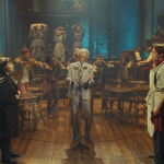 Eva Noblezaba, André De Shields, and Reeve Carney in HADESTOWN: THE MUSICAL Courtesy of Bleecker Street and LD Entertainment