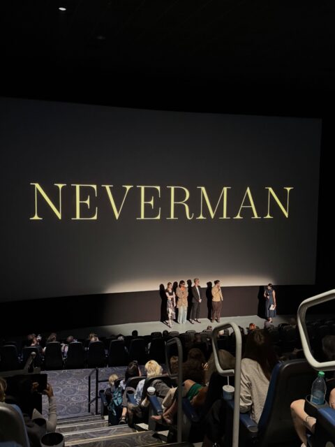 #Neverman director Rodrigo Barriuso, along with cast members (from right to left) Justin Vivian Bond (far right), Zaiba Baig and Eva Everett Irving, take to the stage at the world premiere of the Canadian drama at #TIFF26!

Head to the link in our bio for our review!

🎥 @rachel_is_here