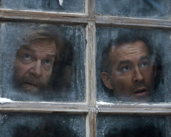 Kenneth Branagh and Ryan Reynolds in "Mayday," premiering September 4, 2026 on Apple TV.