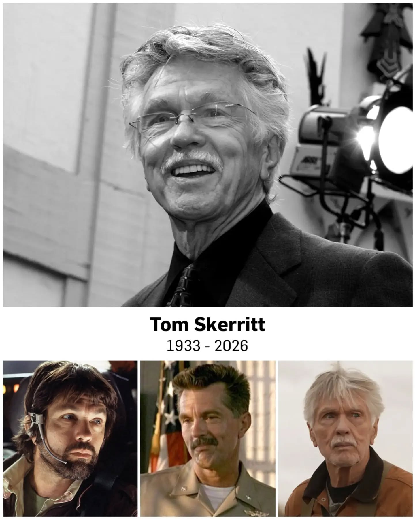 Rest in peace, Tom Skerritt (1933–2026).

A familiar and commanding presence on screen for more than six decades, Skerritt built a remarkable career across film and television, bringing a quiet authority and understated humanity to every role. From Captain Dallas in Alien and Viper in Top Gun to his performances in MASH*, The Turning Point, Steel Magnolias, and A River Runs Through It, he became part of some of cinema’s most enduring stories.

On television, he earned an Emmy Award for his portrayal of Sheriff Jimmy Brock in Picket Fences, a role that showcased his ability to balance strength, warmth, and humour. Whether playing a military commander, a father, or a small-town sheriff, Skerritt had a way of making his characters feel grounded and real.

With a career spanning generations and more than 170 film and television credits, he leaves behind a body of work that will continue to find new audiences. Thank you for the performances and the lasting mark you left on cinema.