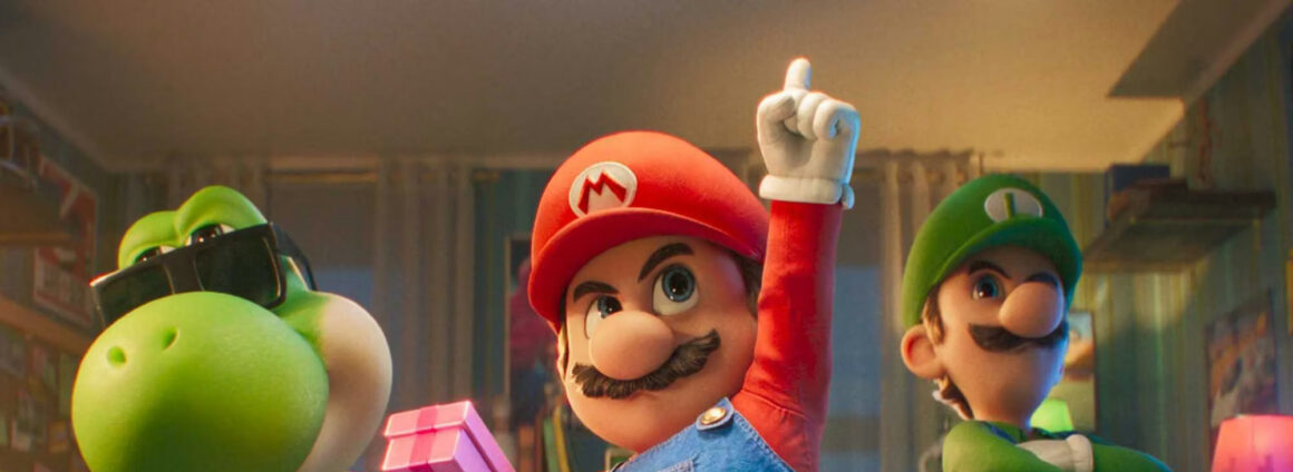 Yoshi, Mario and Luigi in the Super Mario Galaxy movie